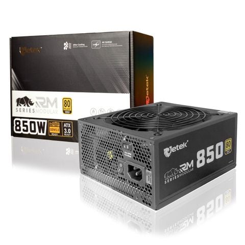 Nguồn JETEK RM850 E5.0 Full Modular 850W ( 80Plus Gold /Active PFC/ Full modular/ ATX 3.0)