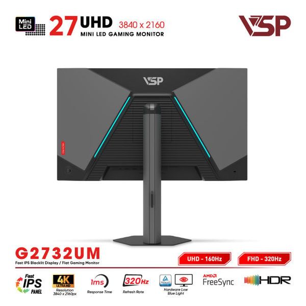 Màn hình VSP Mini-Led Vision Pro G2732UM (27 inch/4K UHD160Hz - FHD320Hz/1ms/Adpter Sync)