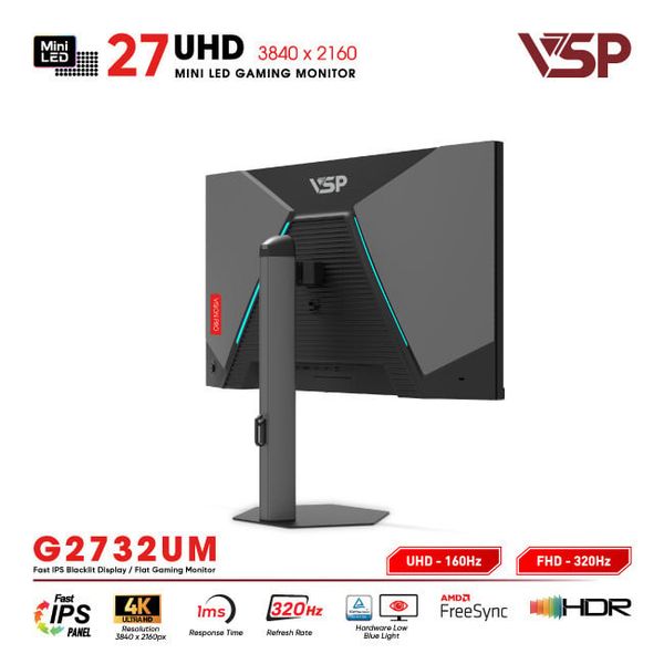 Màn hình VSP Mini-Led Vision Pro G2732UM (27 inch/4K UHD160Hz - FHD320Hz/1ms/Adpter Sync)