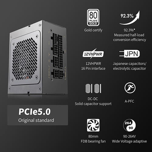 Nguồn Segotep KL-M750G SFX 750W 80 Plus Gold Đen