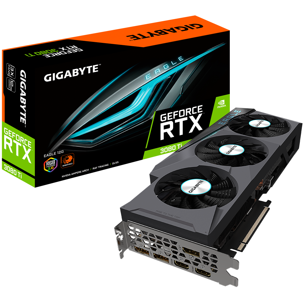 Card màn hình Gigabyte RTX 3080 Ti Eagle 3 Fan 12GB Cũ