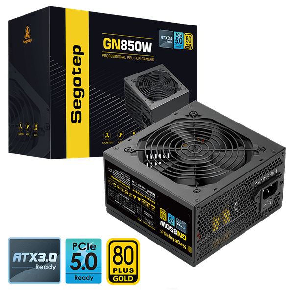 Nguồn Máy Tính Segotep GN850W ATX 3.0 | Đen, 850W, 80+ Gold