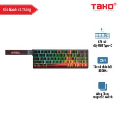 Phím Cơ Aula WIN68HE Max (Wing Chun Magnetic Switch Đen Đỏ) Có Dây