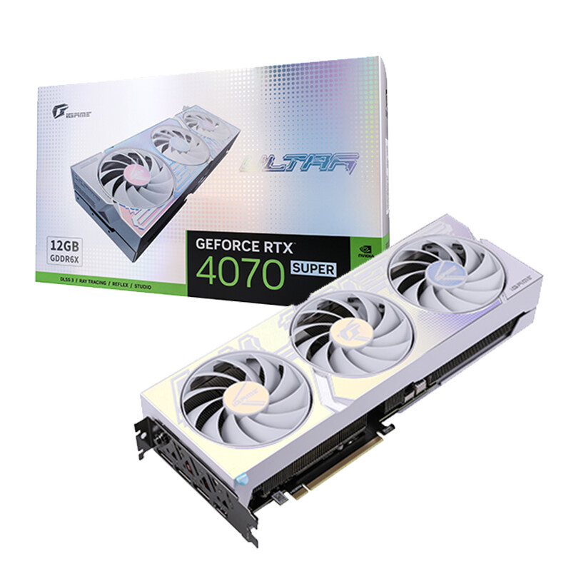 Card màn hình Colorful iGame RTX 4070 Super Ultra W OC-V 12GB GDDR6X Card màn hình Colorful iGame RTX 4070 Super Ultra W OC-V 12GB GDDR6X mặt trước