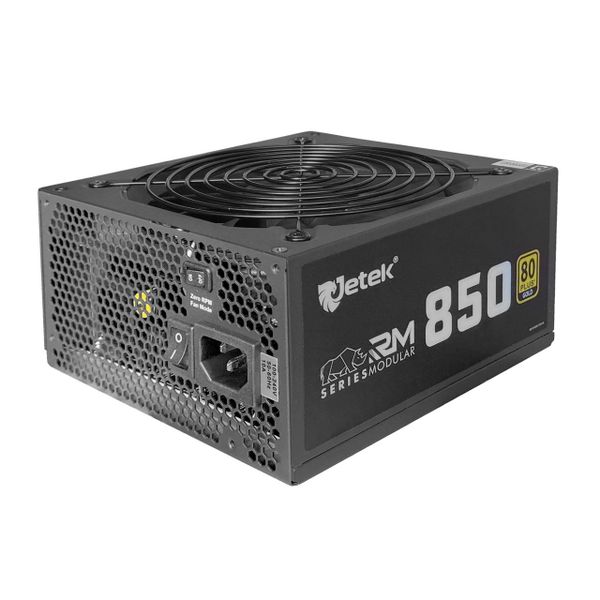 Nguồn JETEK RM850 E5.0 Full Modular 850W ( 80Plus Gold /Active PFC/ Full modular/ ATX 3.0)