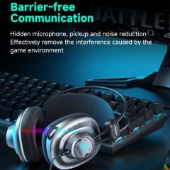 Tai Nghe Gaming Có Dây Xiberia X8 | Xám Bạc, RGB, Virtual 7.1, OverEar