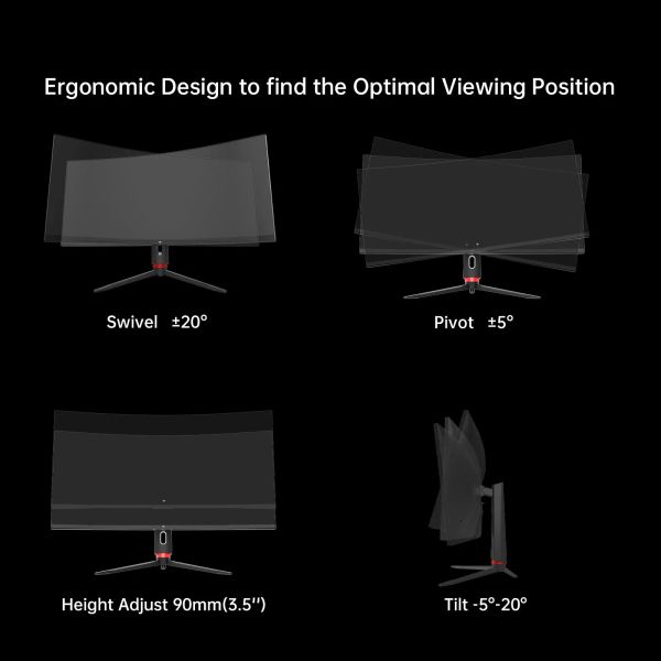 Màn hình Gaming Cong KTC H34S18S 34 inch (4K, VA, 165Hz, 1ms)