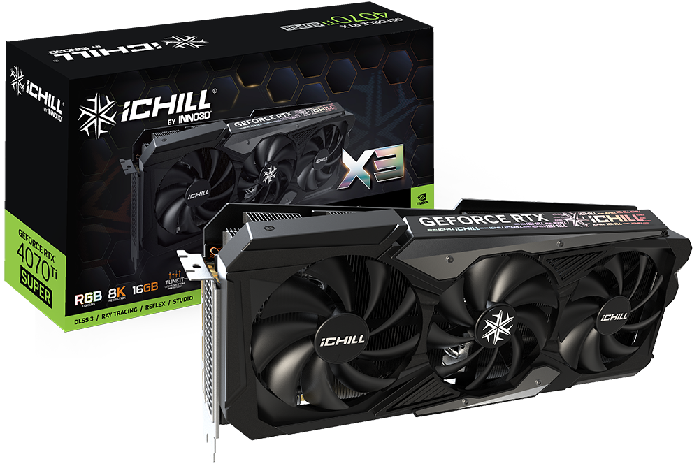 Card màn hình Inno3D RTX 4070 Ti Super iChill X3