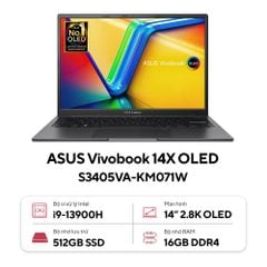 Laptop ASUS Vivobook 14X OLED S3405VA-KM071W | i9-13900H, 16GB, 512GB, 14'' OLED