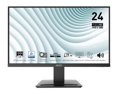 Màn Hình MSI Pro MP243 24 inch FHD/IPS/75Hz/5Ms/250nits/HDMI+DP/Phẳng/Đen