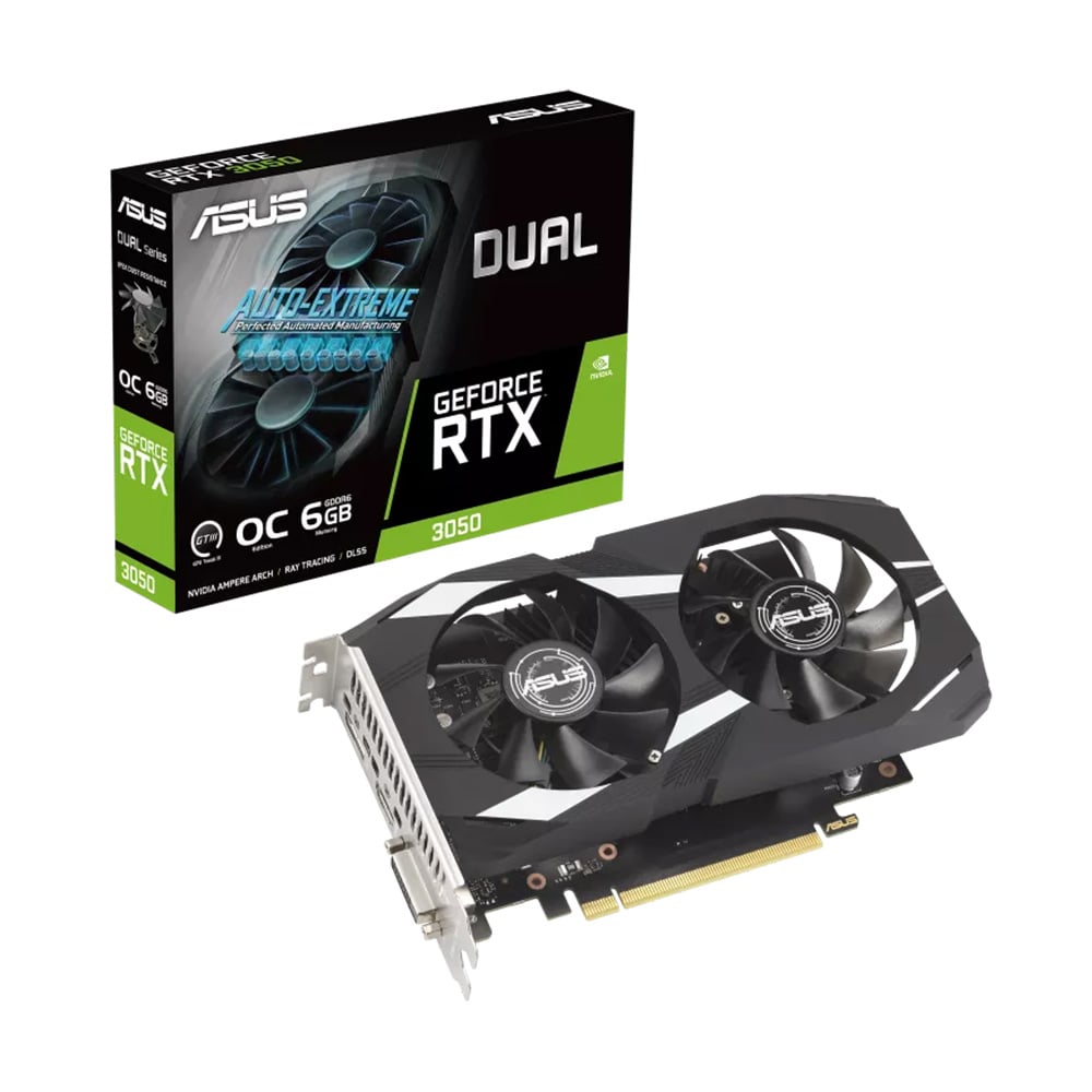 Card màn hình Asus GeForce RTX 3050 Dual OC 6GB ( DUAL-RTX3050-O6G)