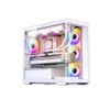 Vỏ Case JONSBO D300  ( MATX, Kính Cong, Đen/Trắng)