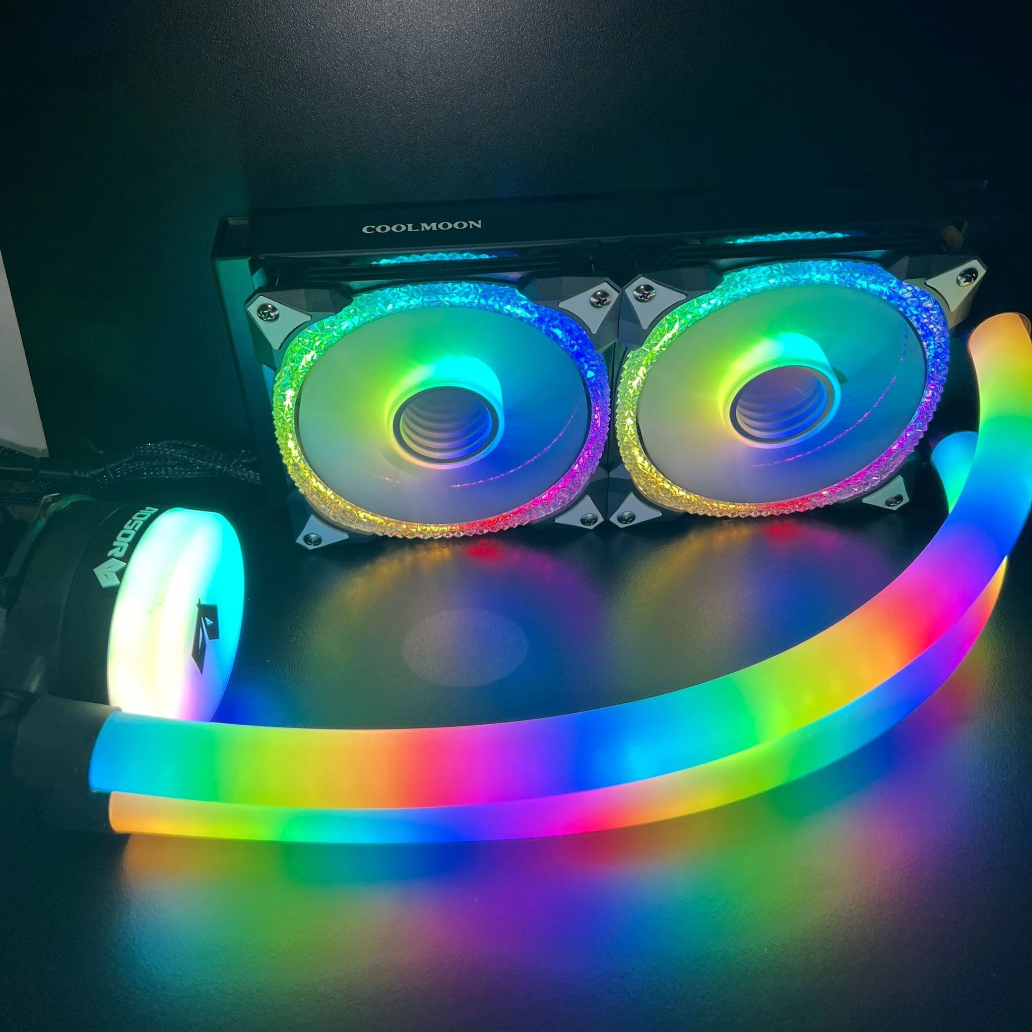 Tản nhiệt nước AIO Coolmoon Aosor AS240 | ALL RGB | Trắng/Đen