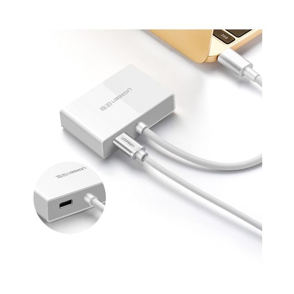 Cáp chuyển đổi từ TypeC sang HDMI + VGA Ugreen 30843 Vỏ nhựa