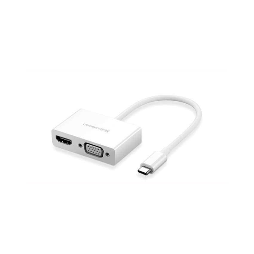 Cáp chuyển đổi từ TypeC sang HDMI + VGA Ugreen 30843 Vỏ nhựa