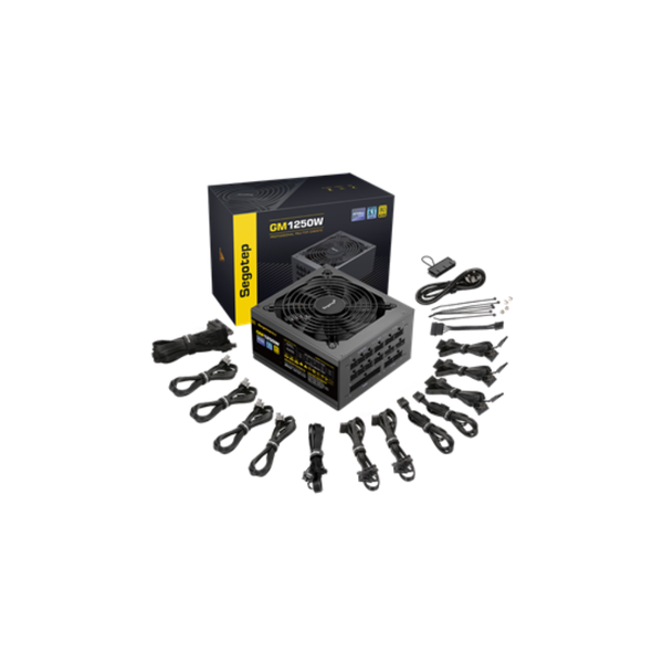 Nguồn Segotep GM1250W 1250W 80 Plus Gold Đen