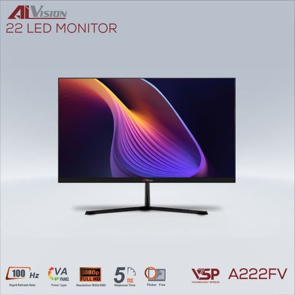 Màn hình 22 icnh AiVision A222FV (VA, Full-HD, 100hz)
