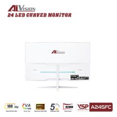 MÀN HÌNH AIVISION A245FC | 24 inch 100Hz, Full HD, VA, 5ms, Trắng, Cong