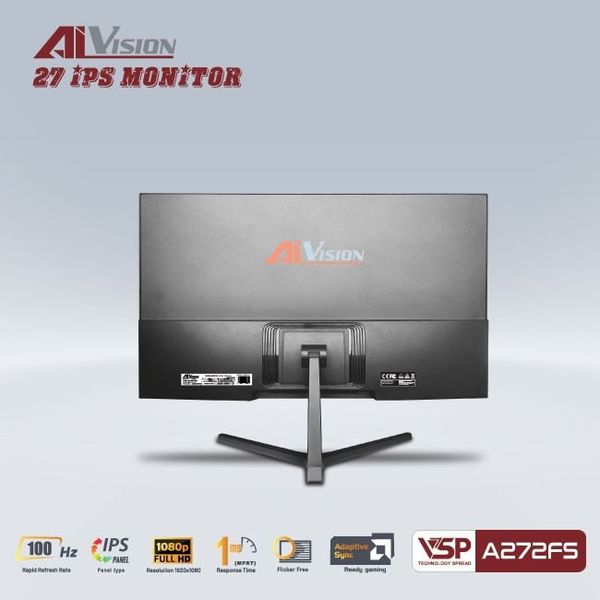 Màn hình AIVISION A272FS | 27 inch, Full HD, IPS, 100Hz, 1ms, phẳng