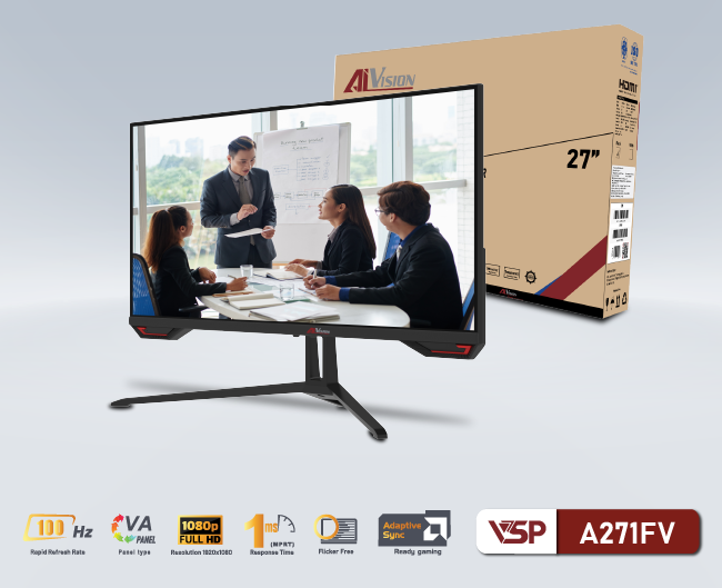 Màn hình AiVision A271FV (27 inch / VA / FHD / 100Hz / 1ms)