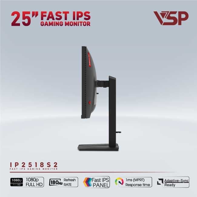 Màn Hình Gaming Màn hình VSP Gaming IP2518S2 25 Inch Fast IPS 180Hz