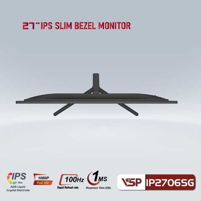 Màn hình Gaming VSP IP2706SG  Đen | 27 inch, Full HD, IPS, 100Hz, 1ms, phẳng