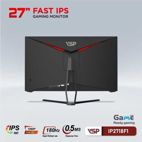Màn hình VSP IP2718F1 - Black | 27 inch, Full HD, Fast IPS, 180Hz, 0.5ms, phẳng