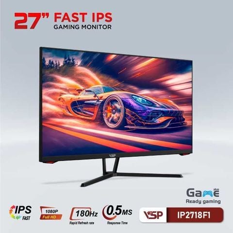 Màn hình VSP IP2718F1 - Black | 27 inch, Full HD, Fast IPS, 180Hz, 0.5ms, phẳng