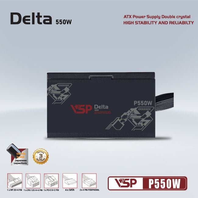 Nguồn VSP Delta 550W