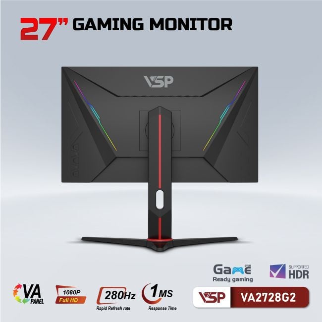 Mặt sau màn hình VSP VA2728G2 27 inch FHD VA 280Hz Mặt sau màn hình VSP VA2728G2 27 inch FHD VA 280Hz