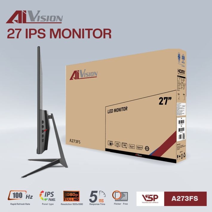 Màn hình AiVision A273FS góc nhìn sản phẩm