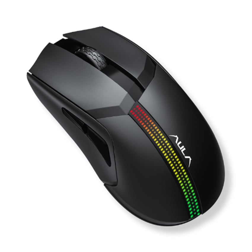 CHUỘT GAMING AULA F813 (USB + 2.4G) LED RGB, MÀU ĐEN