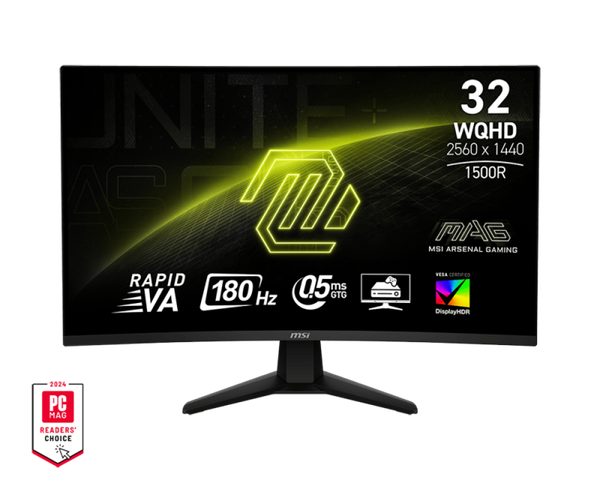 Màn hình Gaming cong MSI MAG 32CQ6F 32 inch Rapid VA/WQHD(2K)/0.5ms/180Hz