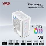Vỏ Case VSP GAMING V3 TRẮNG (ATX/Mid Tower)