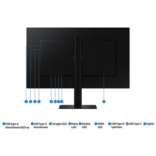 Màn hình đồ họa Samsung ViewFinity S8 S80UD UHD LS27D804UAEXXV 27 inch, 4K/ 5ms/ 350cd/m2/ IPS/USB-C