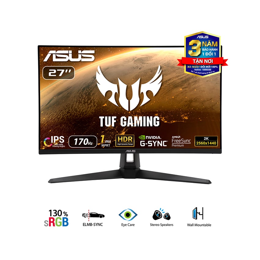 Màn hình máy tính Asus TUF GAMING VG27AQ1A 27 inch 2K IPS 170Hz