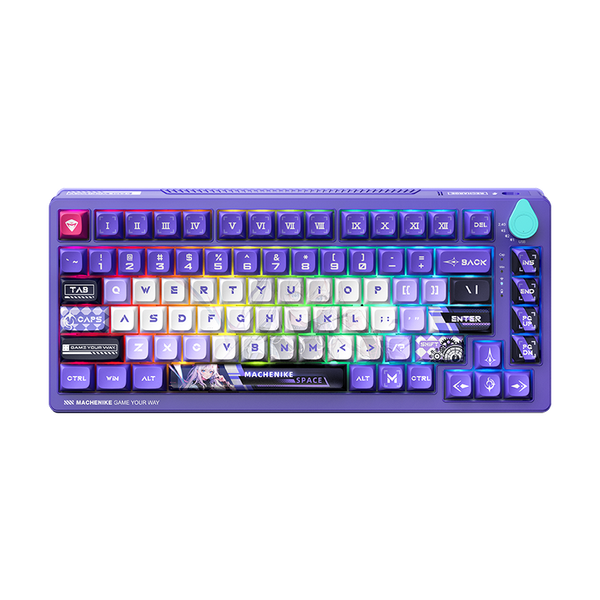 Phím Cơ Machenike K600T-B82 Shirasaiko (Purple Switch Trắng Tím) Không Dây