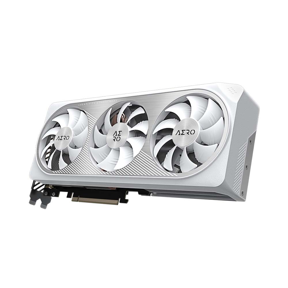 Card màn hình Gigabyte RTX 4070 Aero OC 12GB GDDR6X góc nghiêng
