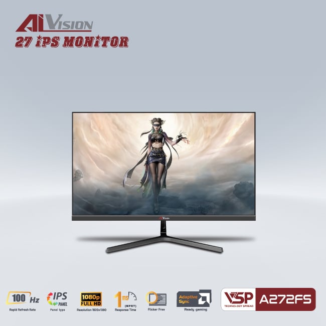 Màn hình AIVISION A272FS 27 inch phẳng Màn hình AIVISION A272FS 27 inch phẳng màu đen