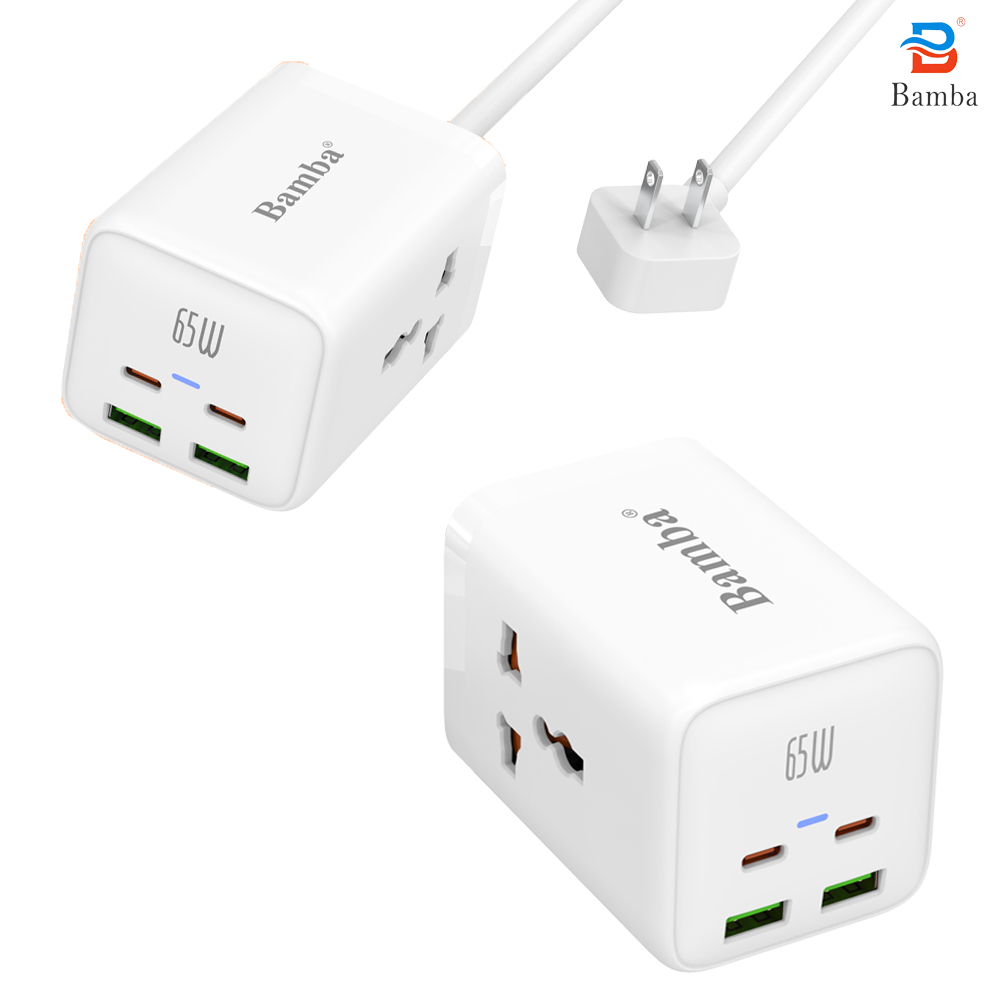 Cục Sạc Điện Thoại + Laptop Bamba B22 65W (Sạc Nhanh - Đen/Trắng)