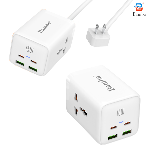 Cục Sạc Điện Thoại + Laptop Bamba B22 65W (Sạc Nhanh - Đen/Trắng)
