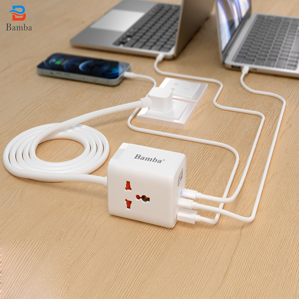 Cục Sạc Điện Thoại + Laptop Bamba B22 65W (Sạc Nhanh - Đen/Trắng)