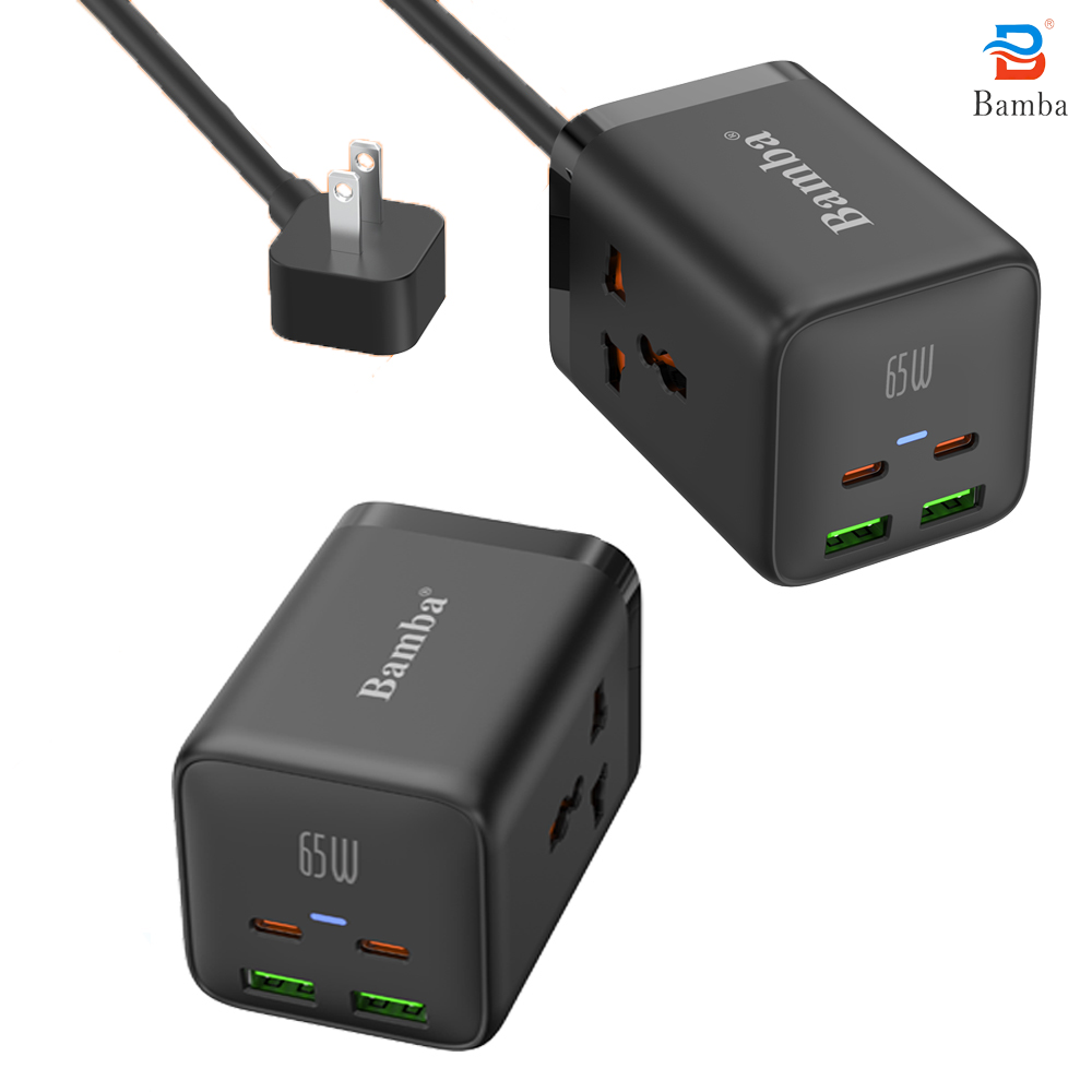 Cục Sạc Điện Thoại + Laptop Bamba B22 65W (Sạc Nhanh - Đen/Trắng)
