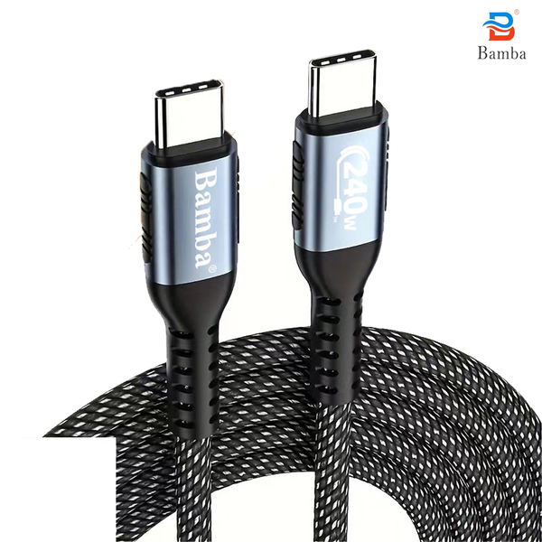 Dây Cáp Sạc Điện Thoại + Laptop Bamba B24 240W 2m (Sạc Nhanh)