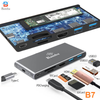 BOX SSD Bamba B7 M2 (NGFF) + 2 Usb 3.0+ HDMI + 2 Đọc thẻ + USB C – USB C (Nhôm - Xám)