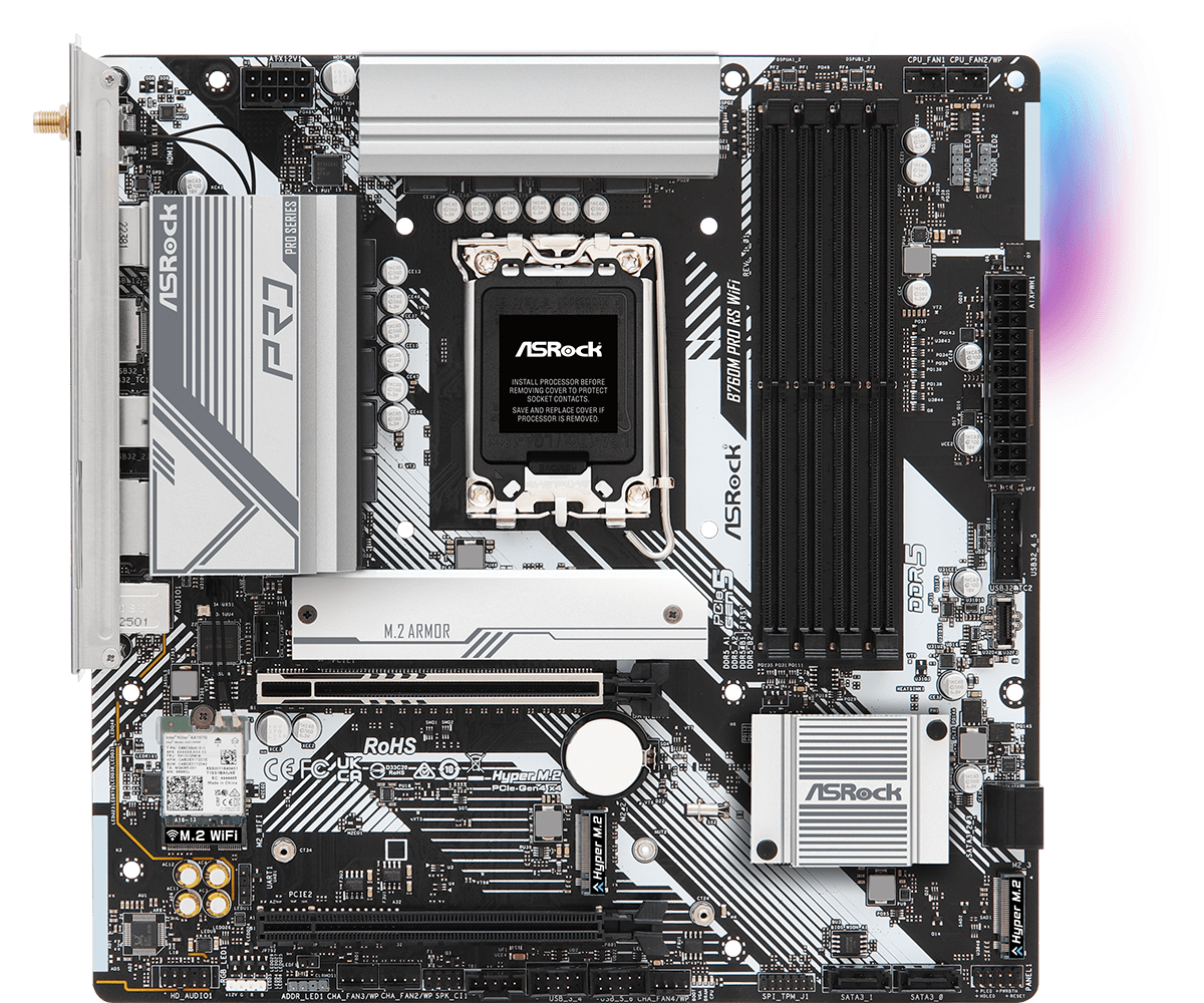 Mainboard Intel Asrock B760M Pro RS/D5 WiFi DDR5
