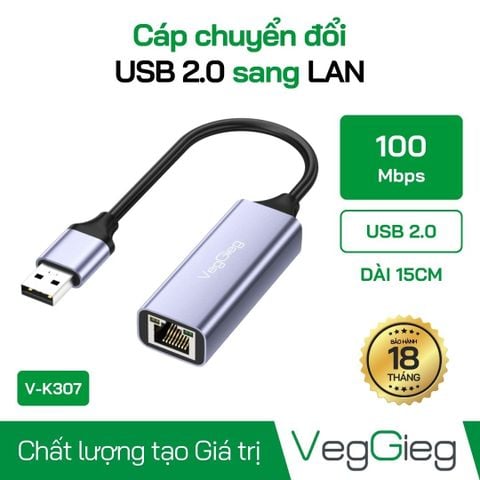 Cáp chuyển VEGGIEG USB ra LAN V-K307