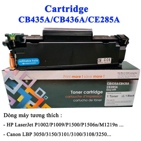 Hộp mực TopJet 35A, 85A, CB435A, CB436A, CE285A (dành cho HP P1002, P1009, P1102, P1132, Canon 3050, 3150, 3250)