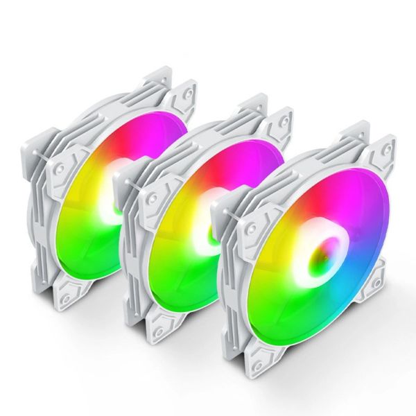 Fan Case CoolMoon K8 RGB Fixed Trắng
