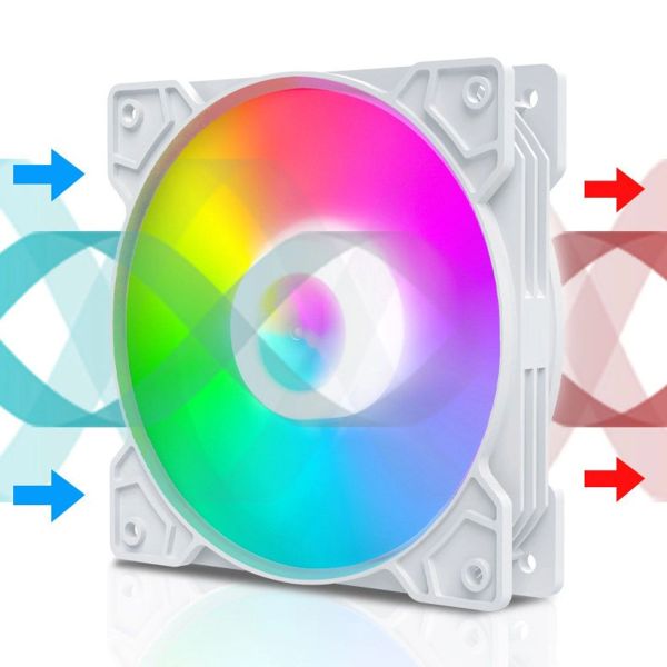 Fan Case CoolMoon K8 RGB Fixed Trắng